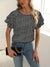 Variant image for Dames Blouse Gegolfde Afwerking Cirkelvormige Halslijn Hoogwaardige Stof-25
