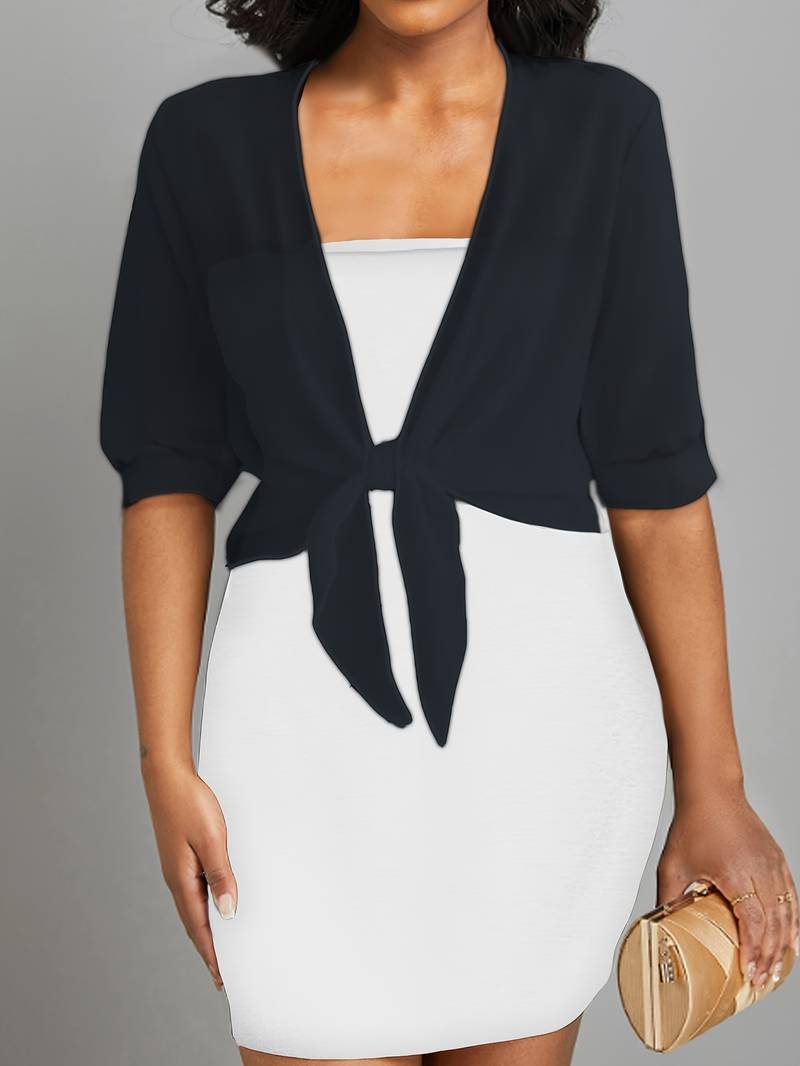 Variant image for Dames Blouse Lente Open Front 100% Katoen Ademend Casual-5