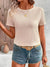 Dames T-shirt Ronde Hals Katoen met Contrasterende Stof en Kanten Details-5