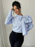 Dames Shirt Gestreept Met Grote Slijpstaart Katoenmix-2