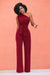 Dames Jumpsuit One-Shoulder Feestelijk Polyester Katoen-2