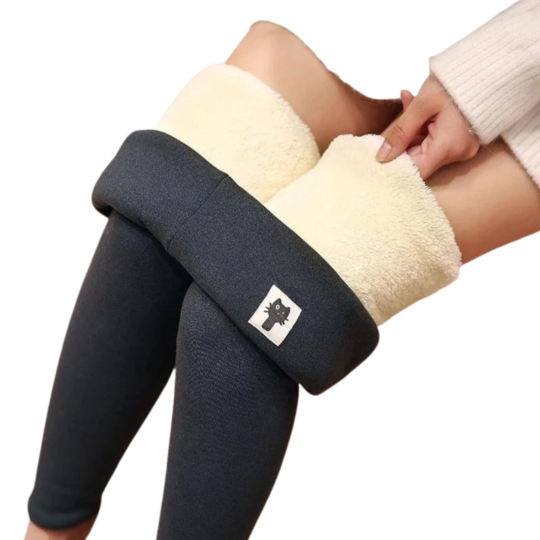 Fluweel gevoerde fleece dames winter legging