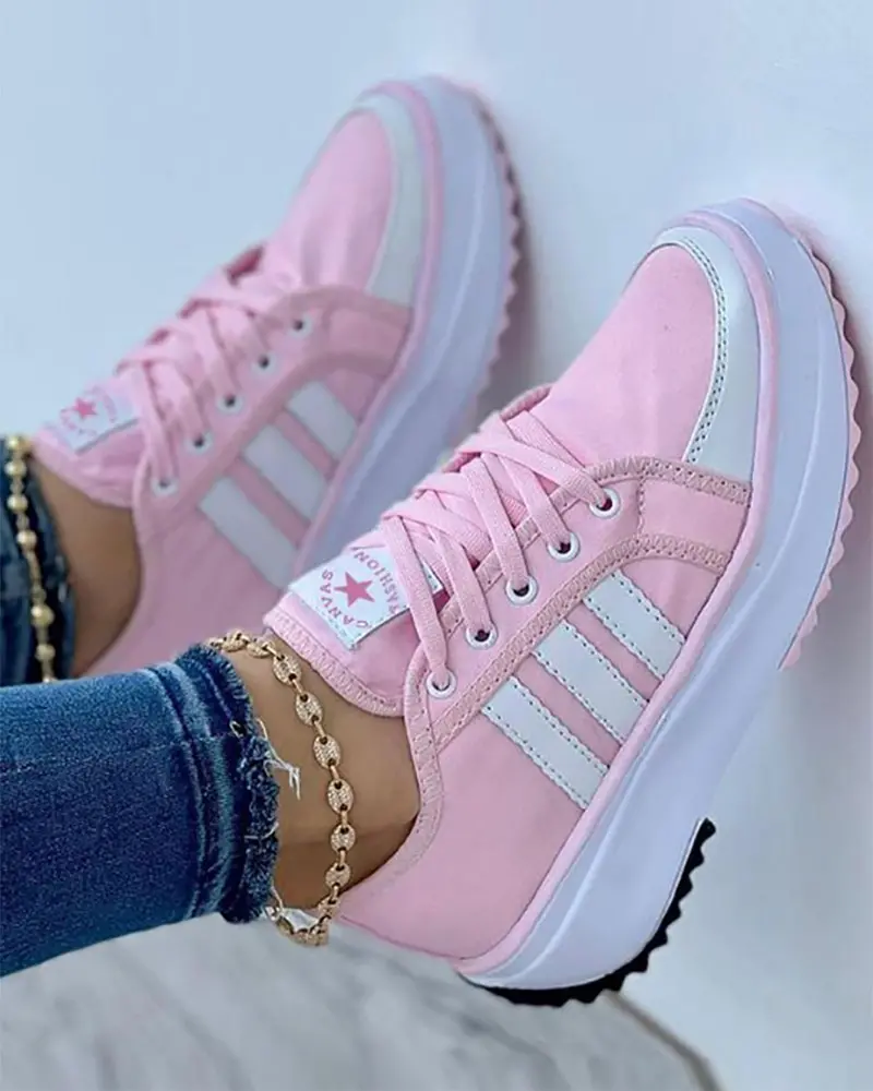 Zwarte Dames Sneakers Ademend Canvas Met Antislip Rubberen Zool 3