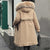 Parka met capuchon voor dames met bontkraag