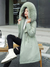 Parka met capuchon voor dames met bontkraag