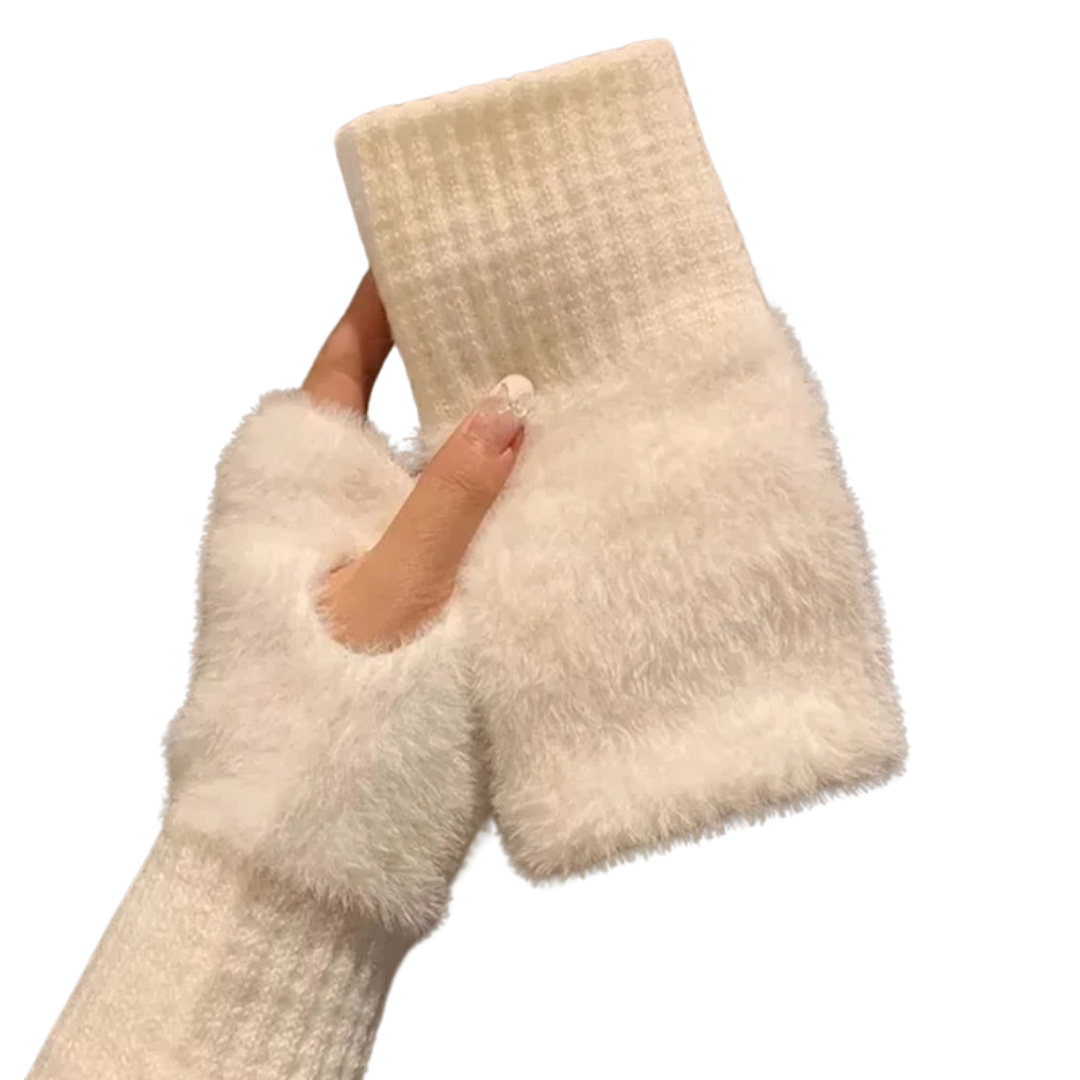 Halve Vinger Fleece Handschoenen