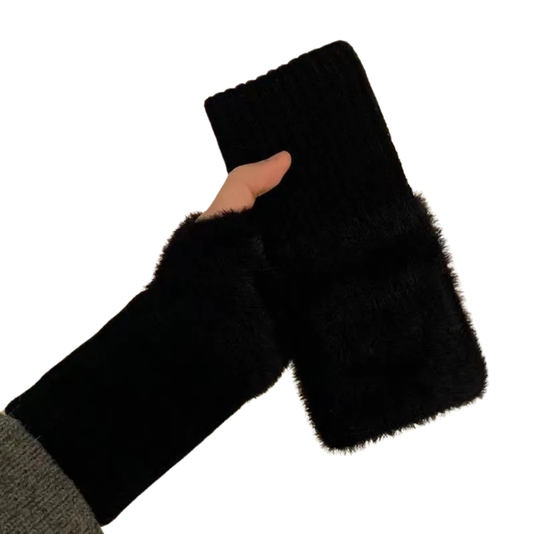 Halve Vinger Fleece Handschoenen