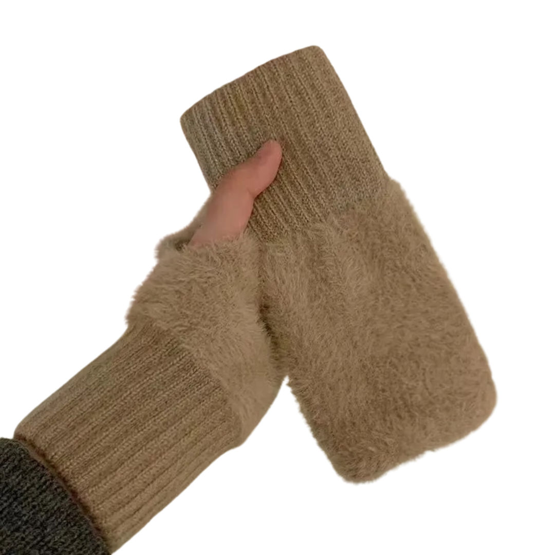 Halve Vinger Fleece Handschoenen