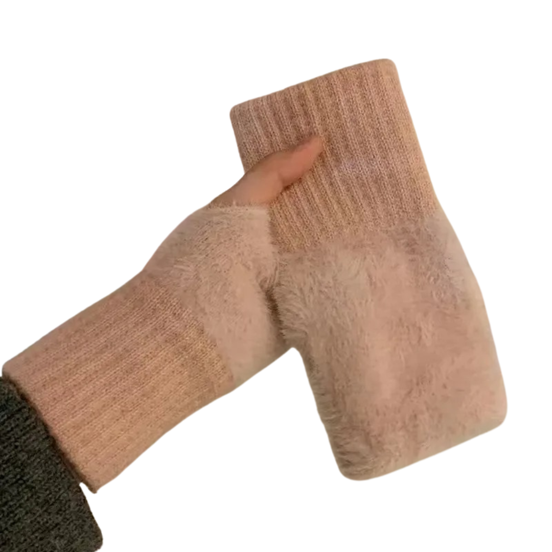 Halve Vinger Fleece Handschoenen