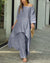 Dames Vrijetijd Set Luchtige Top en Hoge Taille Broek 4