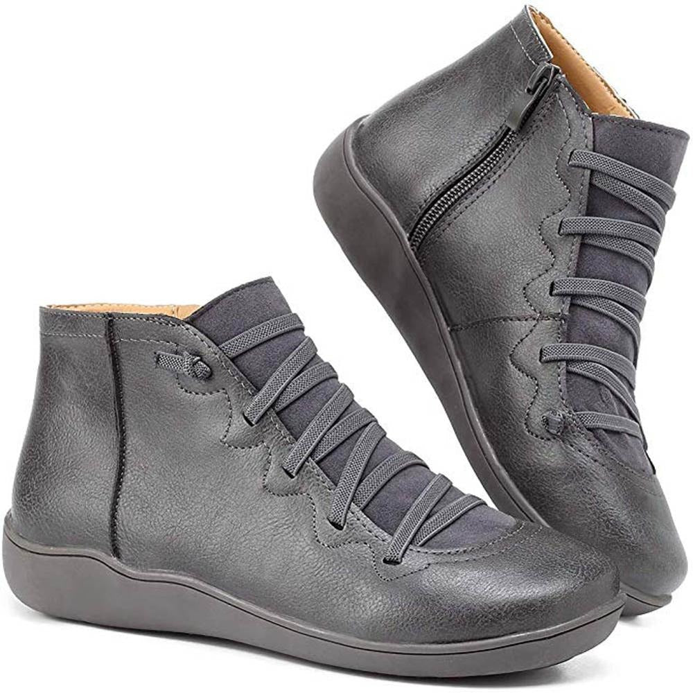 Dames Enkellaarsjes Modieus Kunstleer Zwart Elegant Comfortabel 4