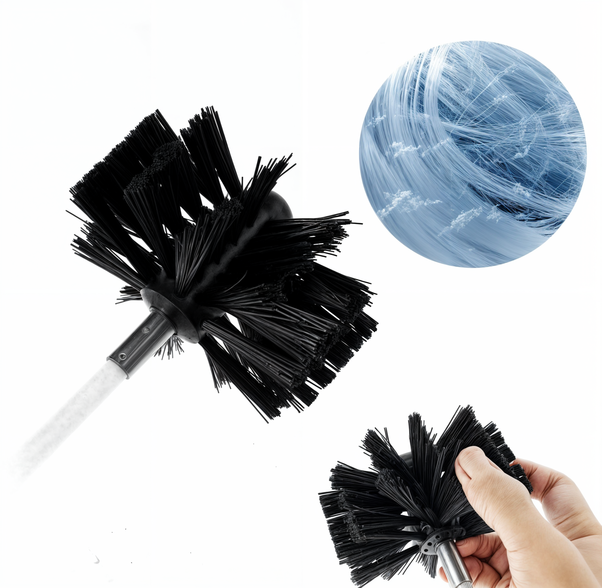 Pijp Binnen roterende reinigingsborstel