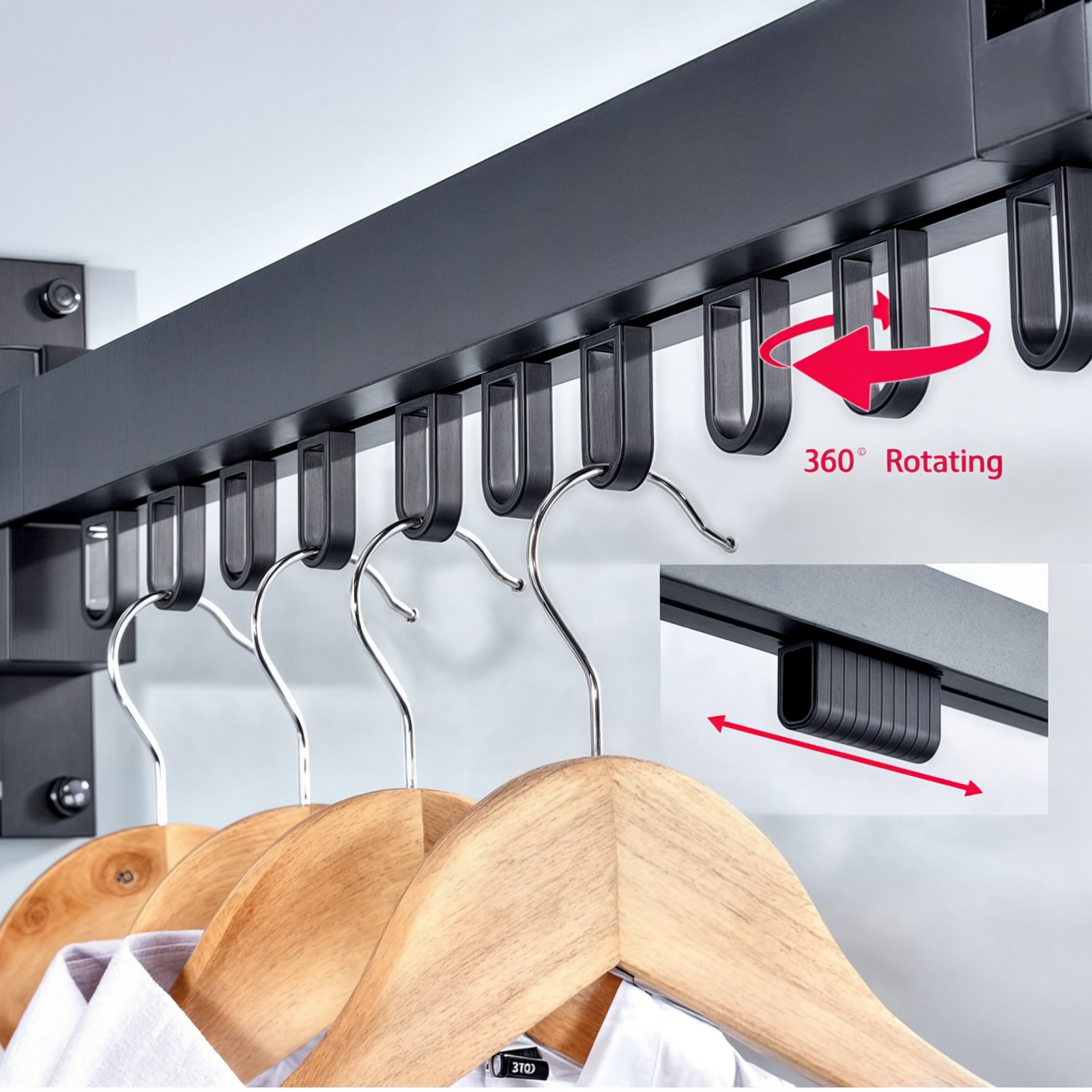 Intrekbaar droogrek voor kleding