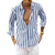 Heren Overhemd Gestreept Katoenmix Casual voor Comfort en Stijl 3