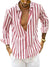 Heren Overhemd Gestreept Katoenmix Casual voor Comfort en Stijl 5