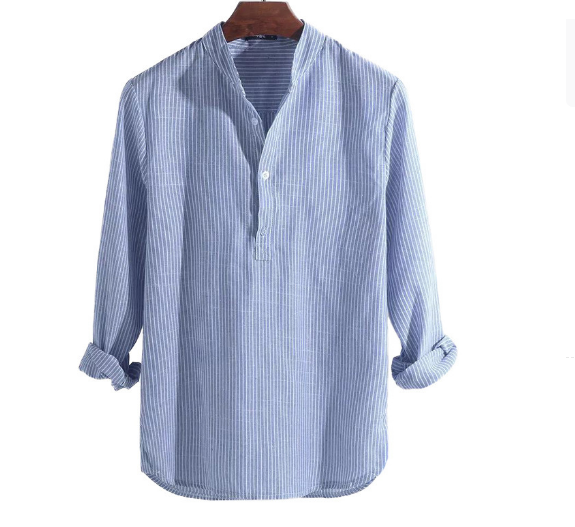 Heren Overhemd Gestreept Moderne Stijl Katoen Polyester 1