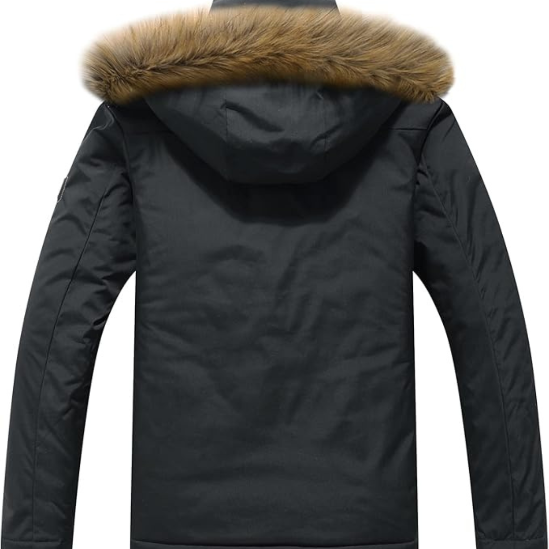 Warme winterjas voor heren met capuchon