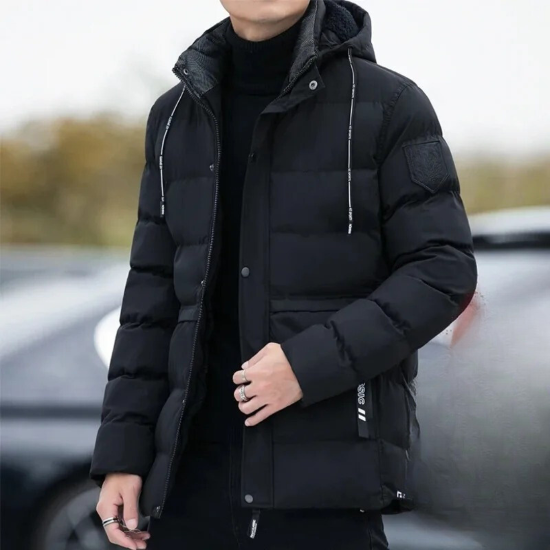 Thermische Winterjas met capuchon voor heren