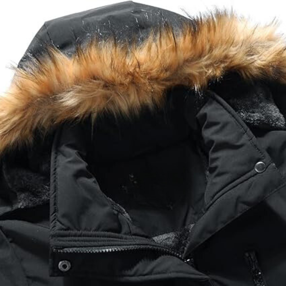 Warme winterjas voor heren met capuchon