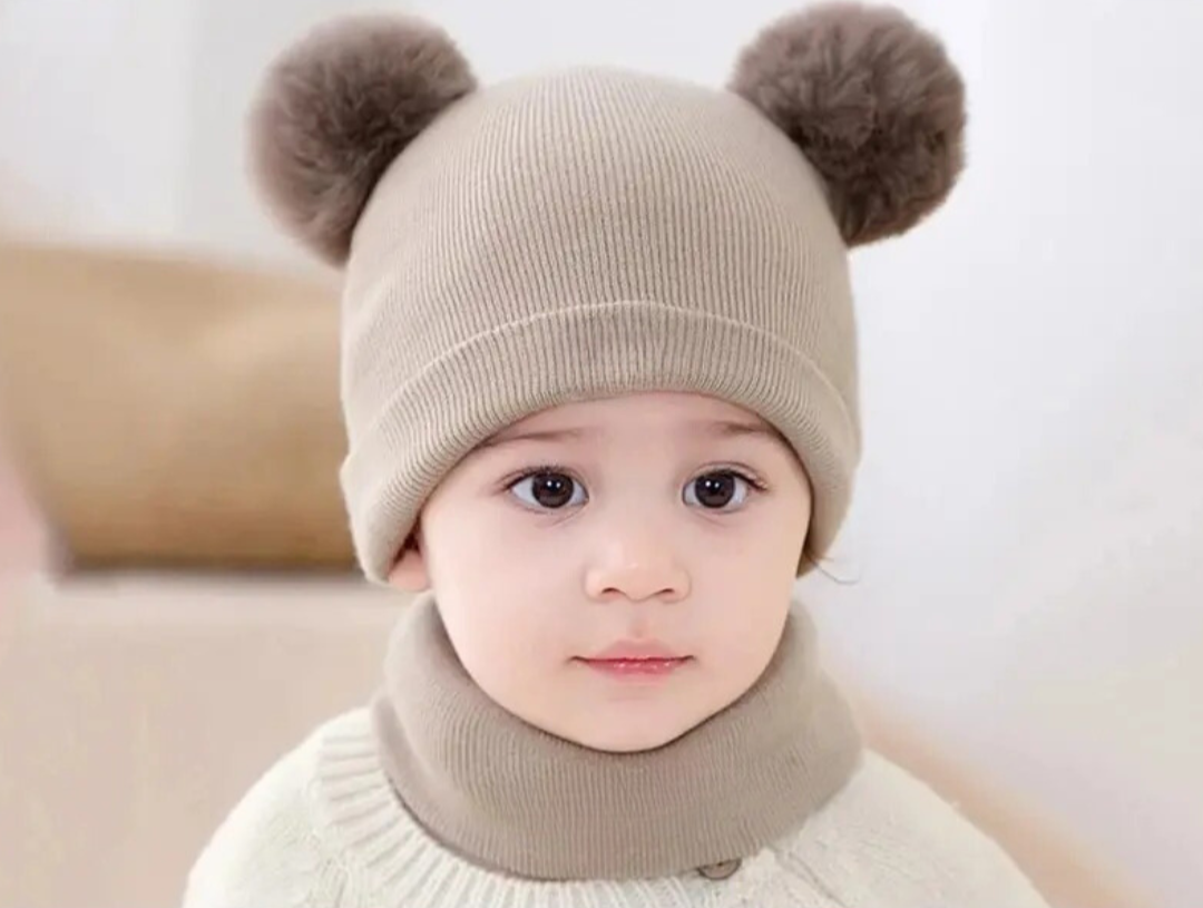 Wollen Gebreide Baby Muts