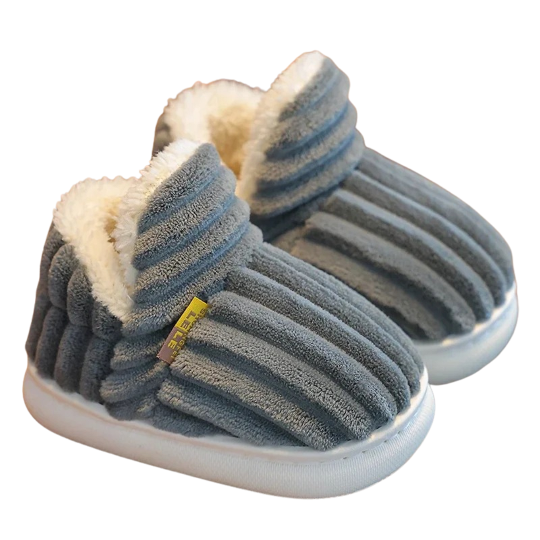 Antislip kinderslippers met zachte zool en pluche