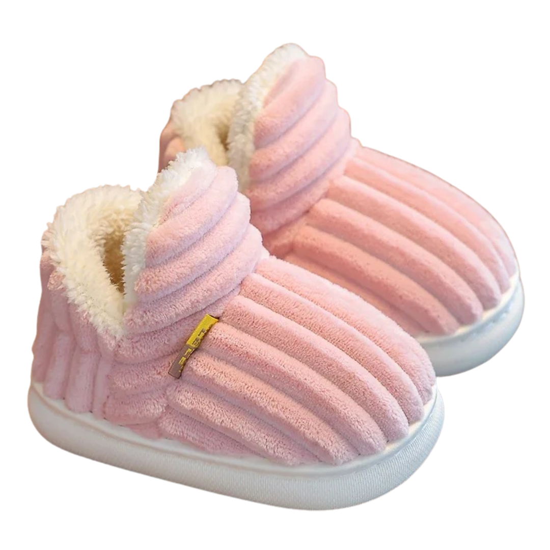 Antislip kinderslippers met zachte zool en pluche