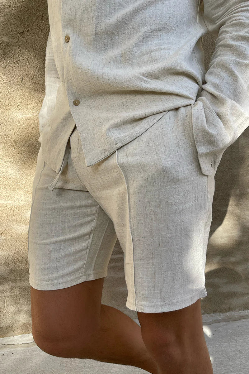 Variant image for Heren Korte Broek Casual Linnen Shorts-1