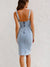 Dames Jeansjurk Casual Met Verstelbare Riemen Denim-6