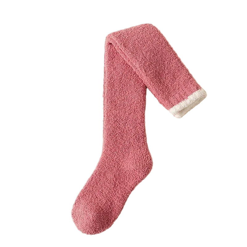 Coral Fleece Over-Knee Hoge Sokken