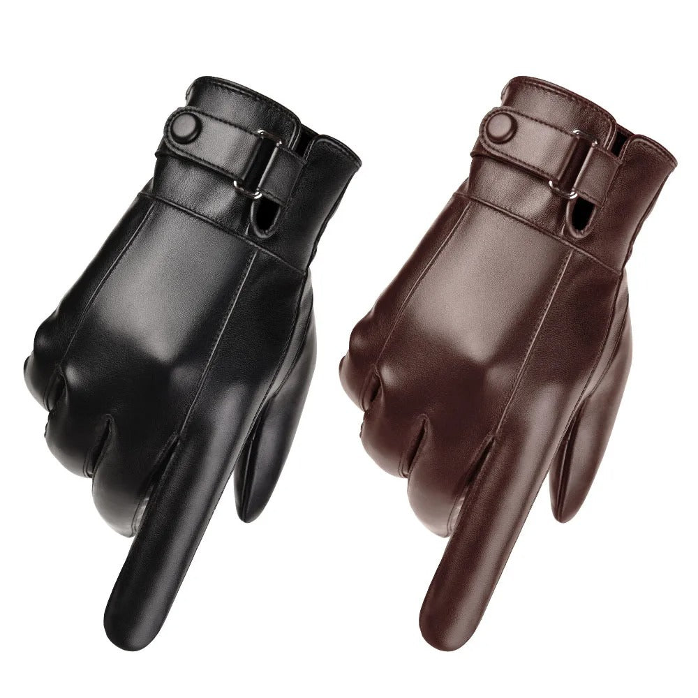 Leren heren winterhandschoenen