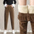 Corduroy warme damesbroek met fleece voering