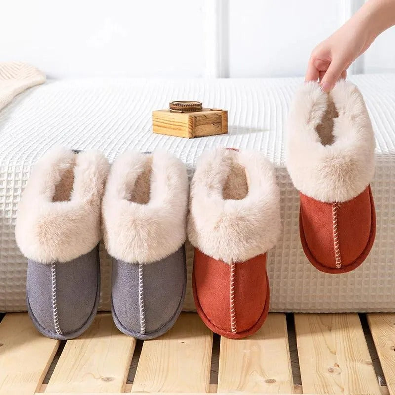 Pluche indoorpantoffels voor dames