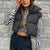 Cropped puffervest voor dames
