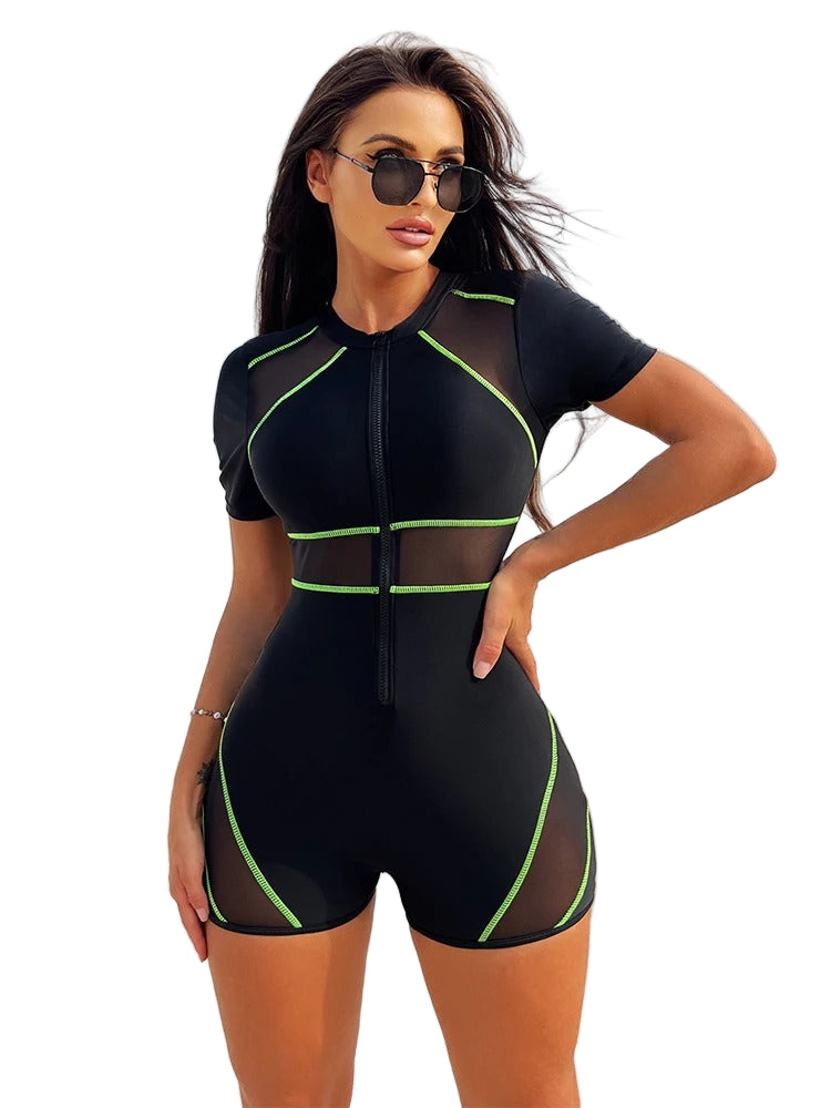 Surfpak met korte mouwen voor dames