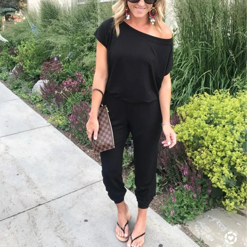 Vrouwen Losjes Off Shoulder Jumpsuit