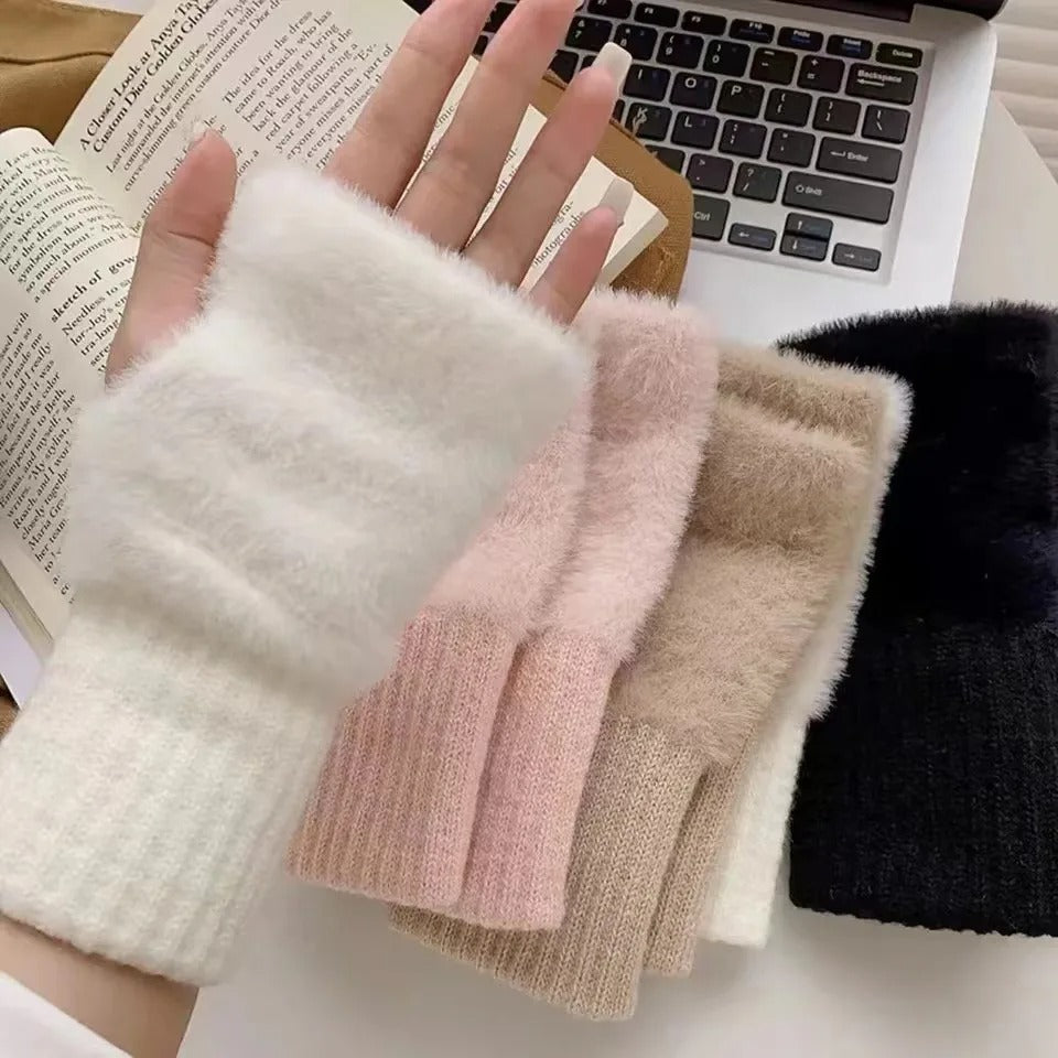 Halve Vinger Fleece Handschoenen