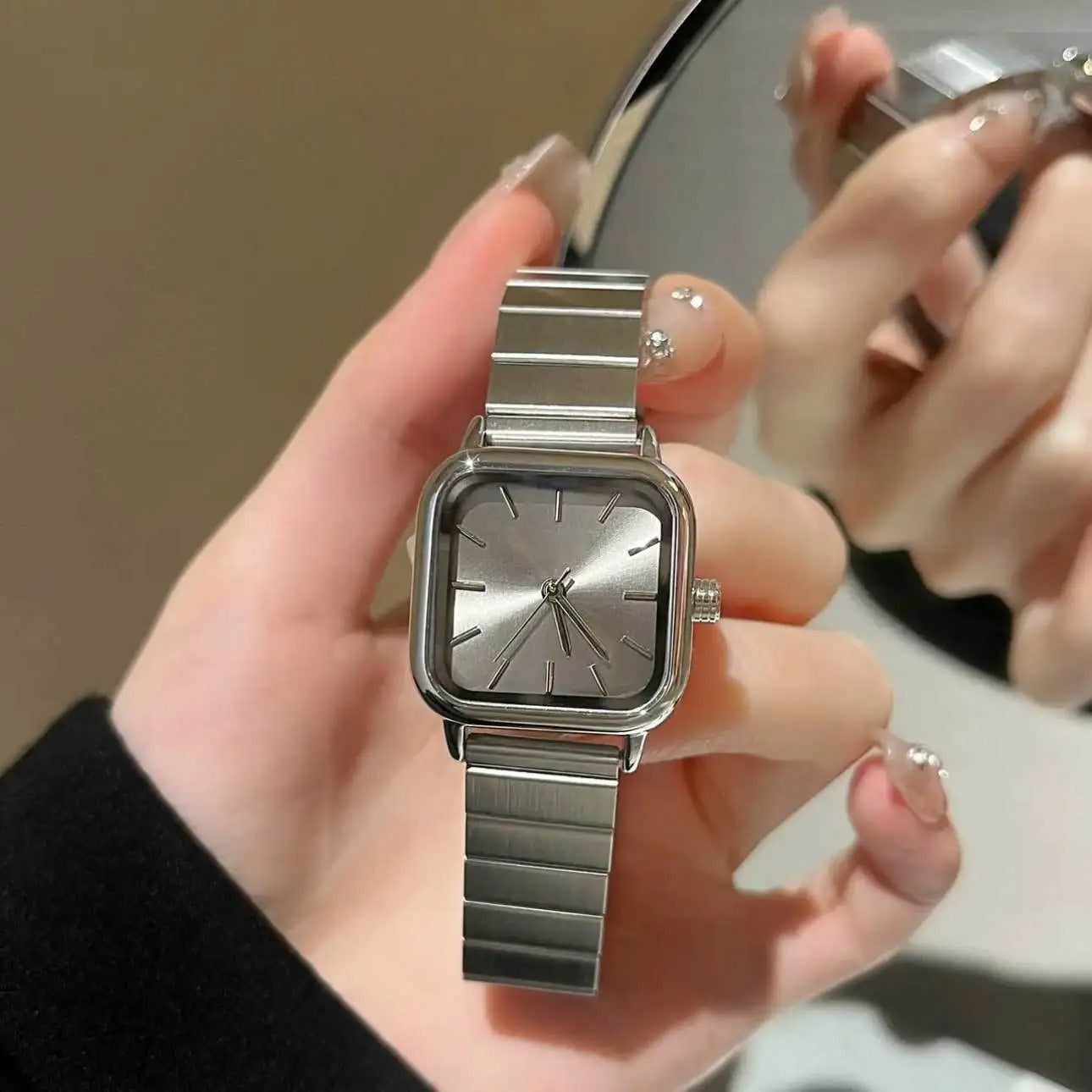 Luxe dameshorloge met stalen riem