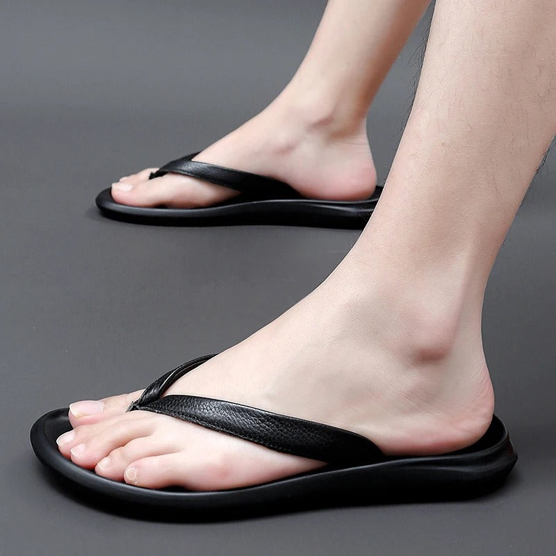 Heren Antislip Leren Slippers