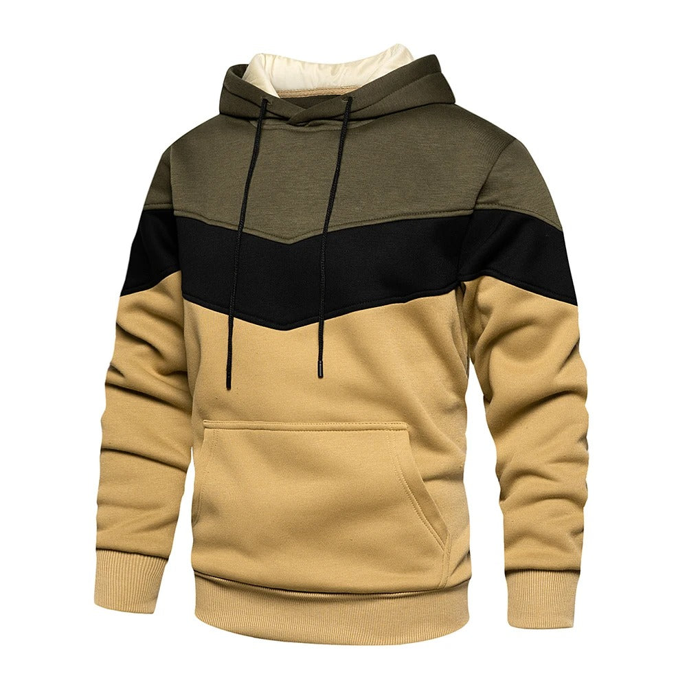 Heren Patchwork Fleece Hoodie