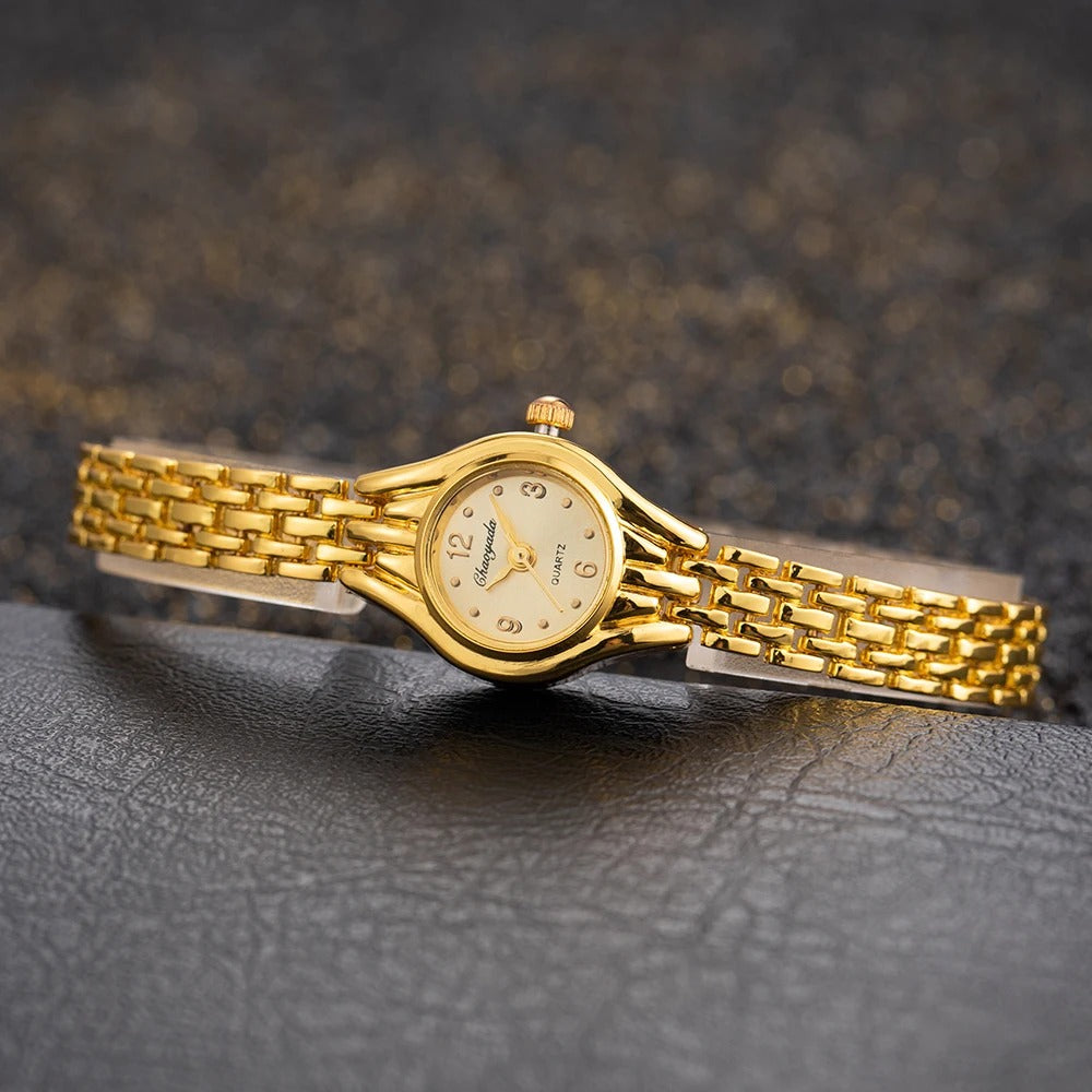 Mini Gouden Luxe Dameshorloge