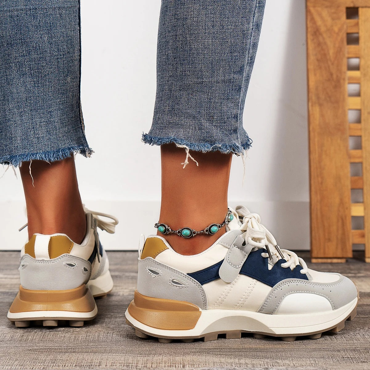 Damessneakers met dikke zolen