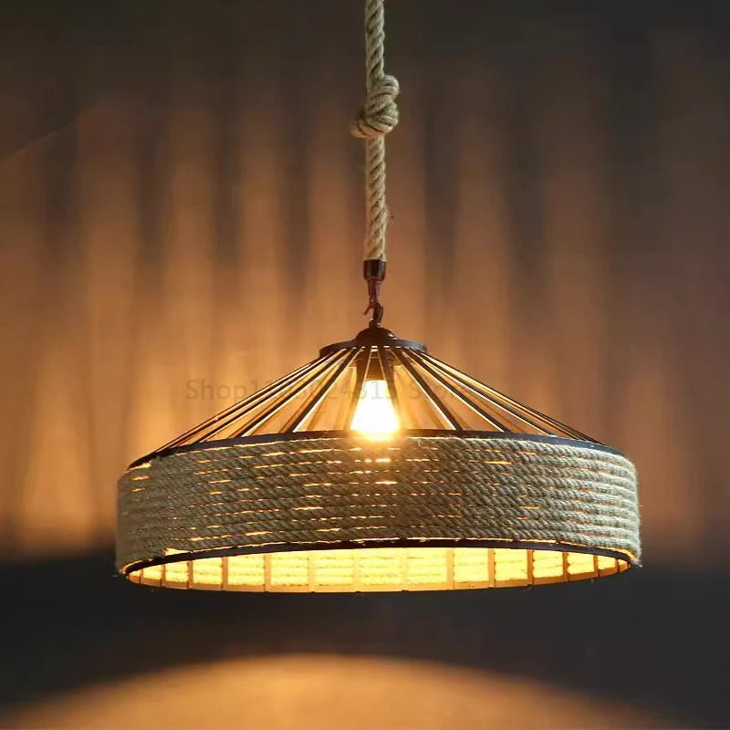 Vintage Henneptouw Hanglamp