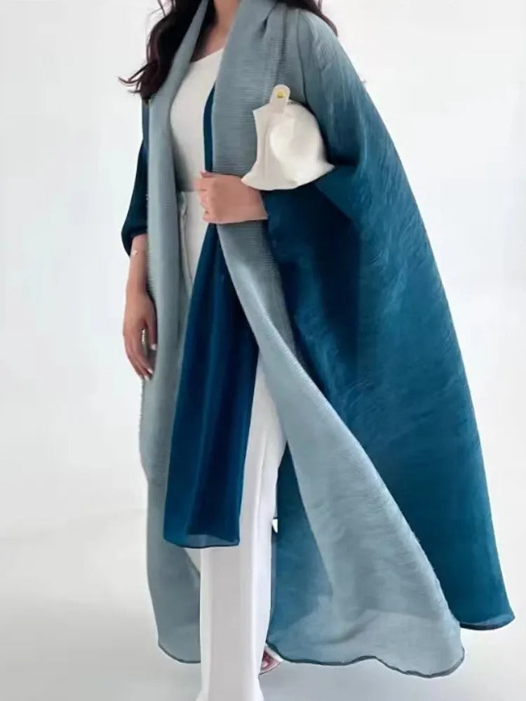 Gradiënt geplooide trenchcoat voor dames