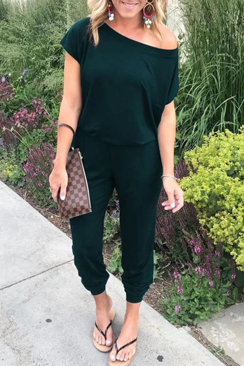 Vrouwen Losjes Off Shoulder Jumpsuit