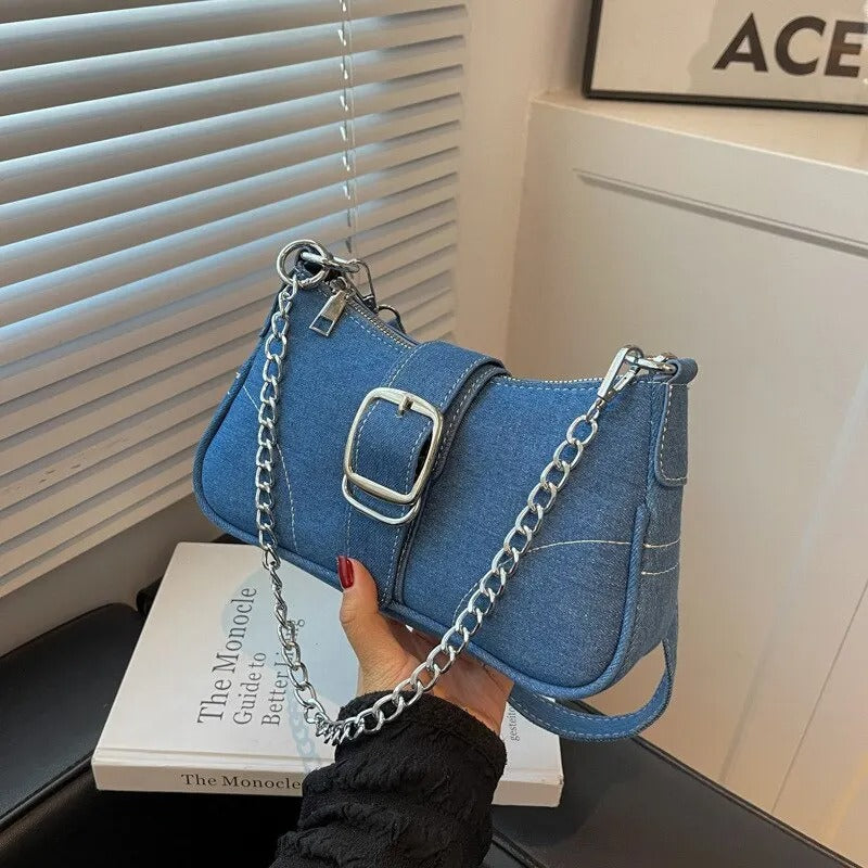 Crossbodytas van denim voor dames