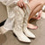 Geborduurde Mid Calf Laarzen voor Dames