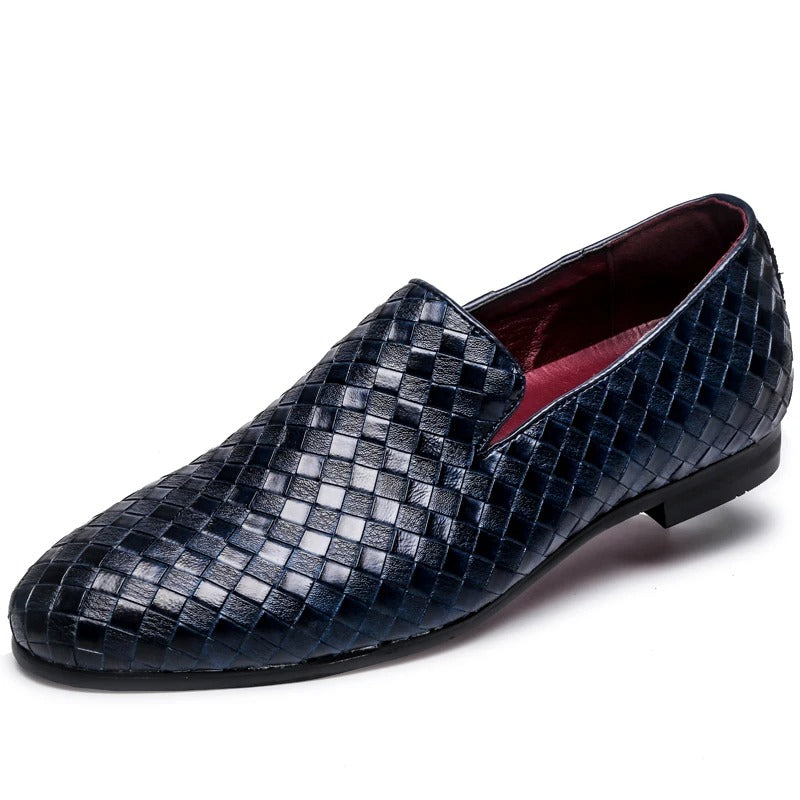 Geweven Leren Herenschoenen