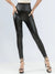 Leren Stijl dameslegging met fleecevoering