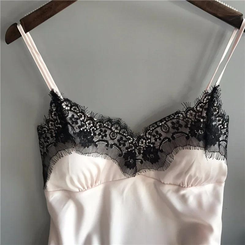 Nachtkledingset met V-hals voor dames