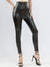 Leren Stijl dameslegging met fleecevoering
